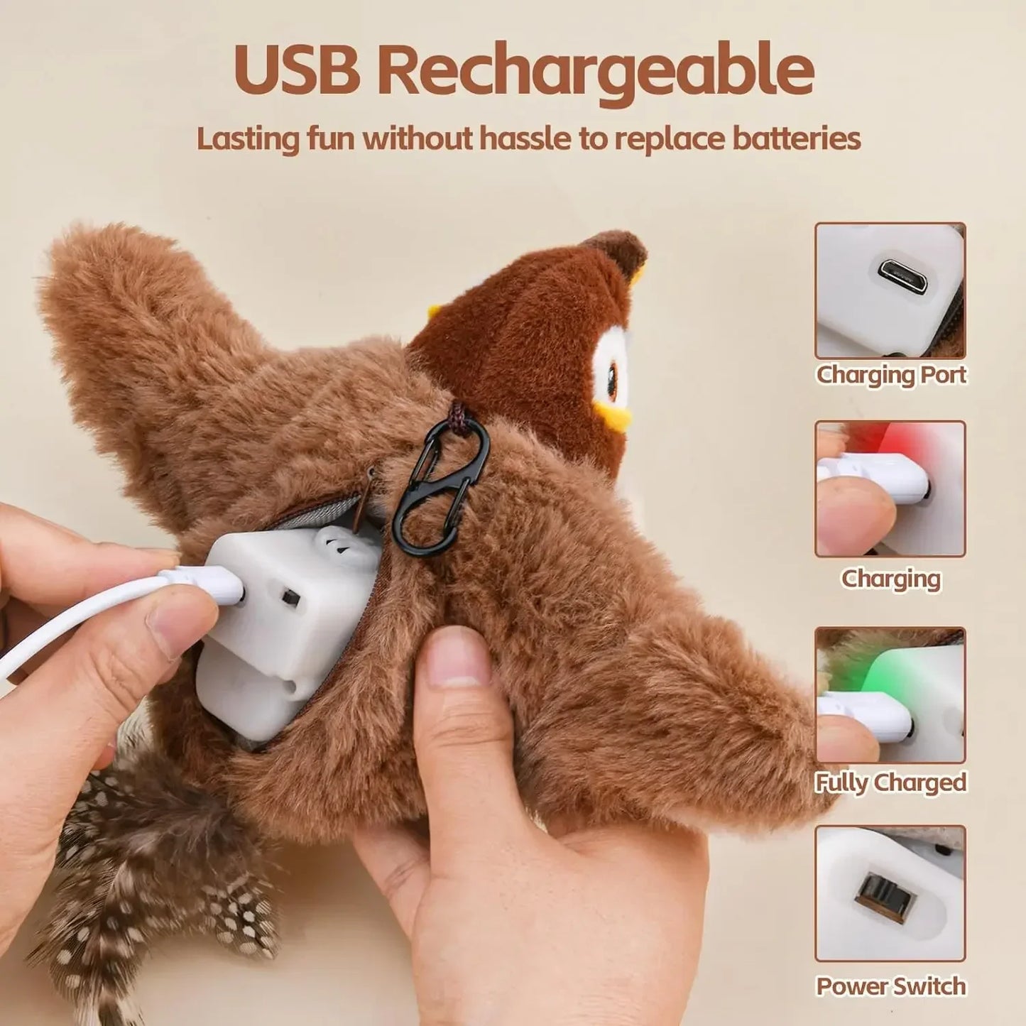 PurrFlap Bird Toy