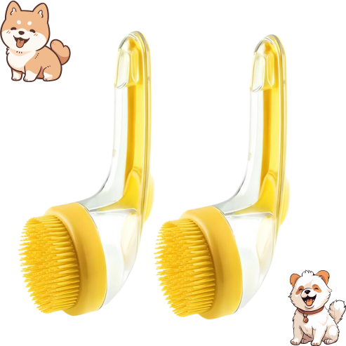 Pet Liquid Long Handle Press Bath Brush
