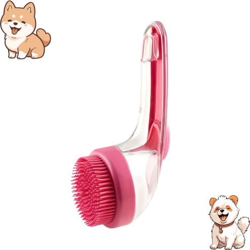 Pet Liquid Long Handle Press Bath Brush