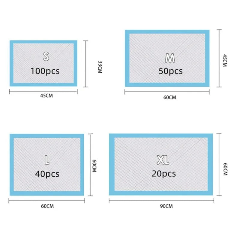 Pet Training Pads - Quick Dry Disposable Surface Mats
