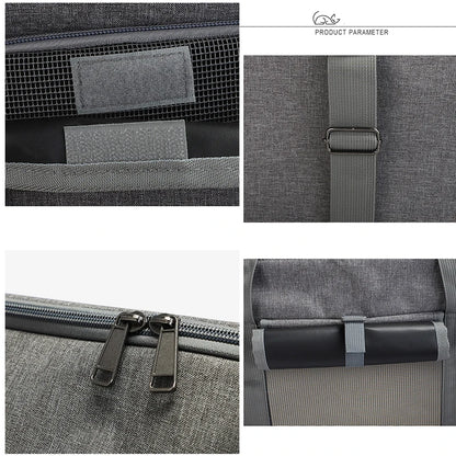 Portable Pet Trolley Case Detachable Universal Wheel Breathable Foldable Large Capacity Pet Puppy Travel Bag Breathable Mesh Bag