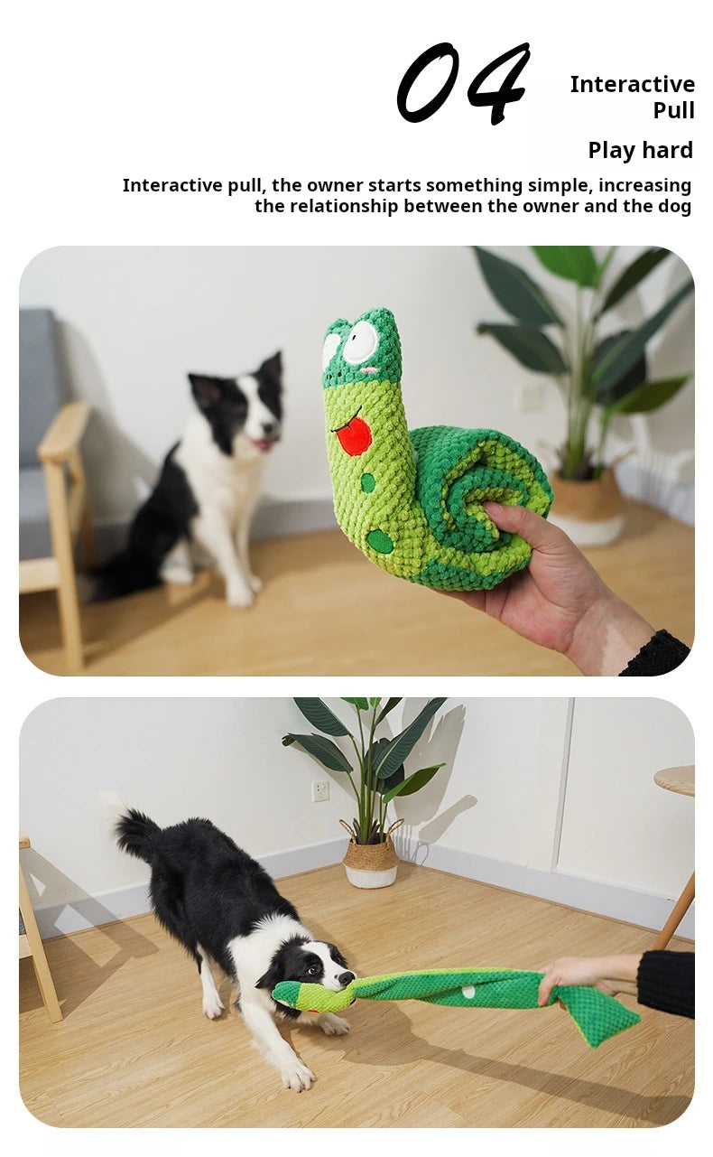 Snail Squeaky Feeder Toy