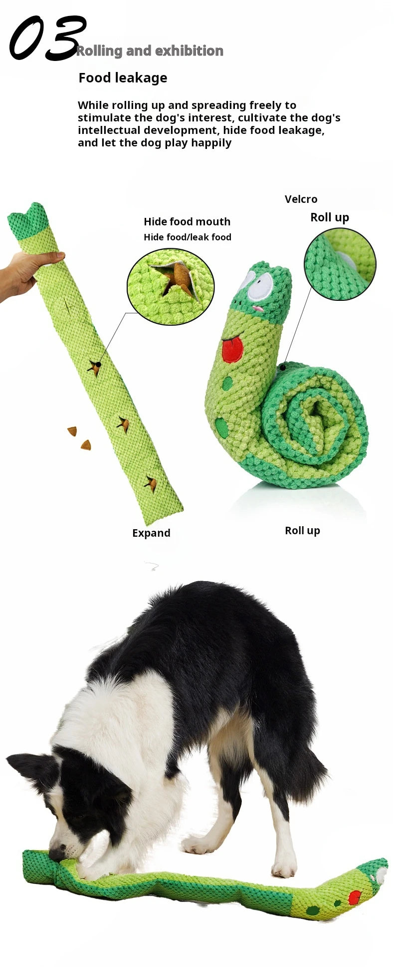 Snail Squeaky Feeder Toy