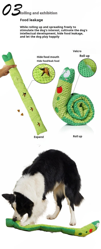 Snail Squeaky Feeder Toy