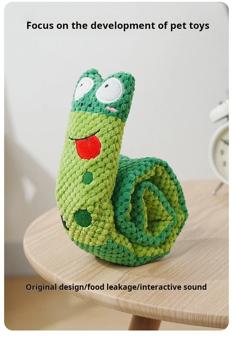 Snail Squeaky Feeder Toy