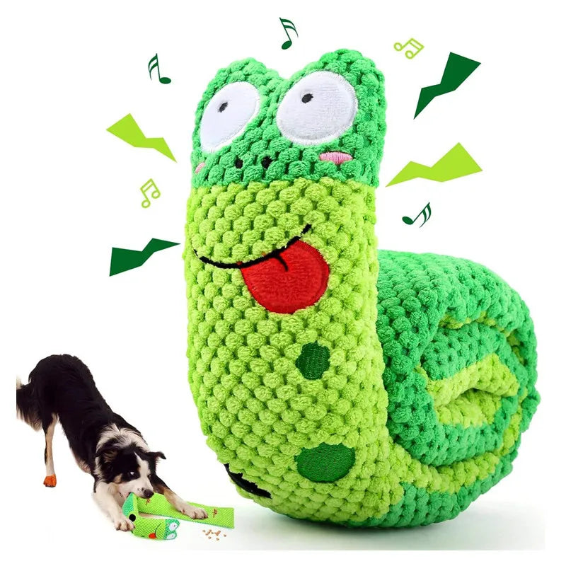 Snail Squeaky Feeder Toy