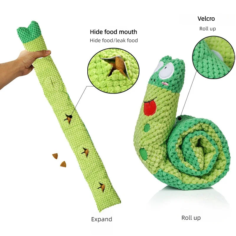 Snail Squeaky Feeder Toy