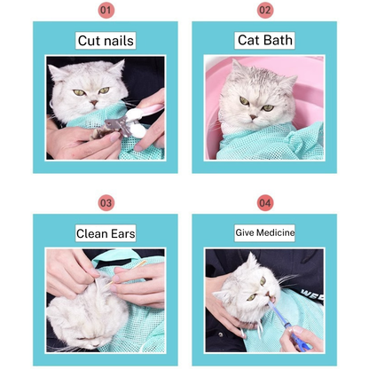 SafeWash™ Cat Bath Bag ( Under 15 Lbs)