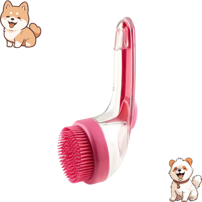 Pet Liquid Long Handle Press Bath Brush