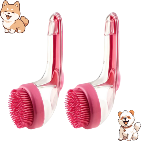 Pet Liquid Long Handle Press Bath Brush