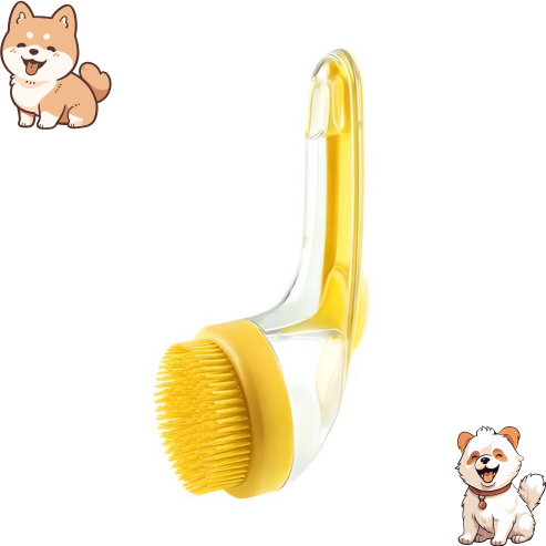 Pet Liquid Long Handle Press Bath Brush