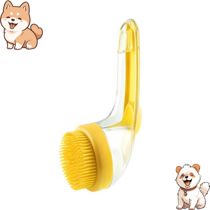 Pet Liquid Long Handle Press Bath Brush